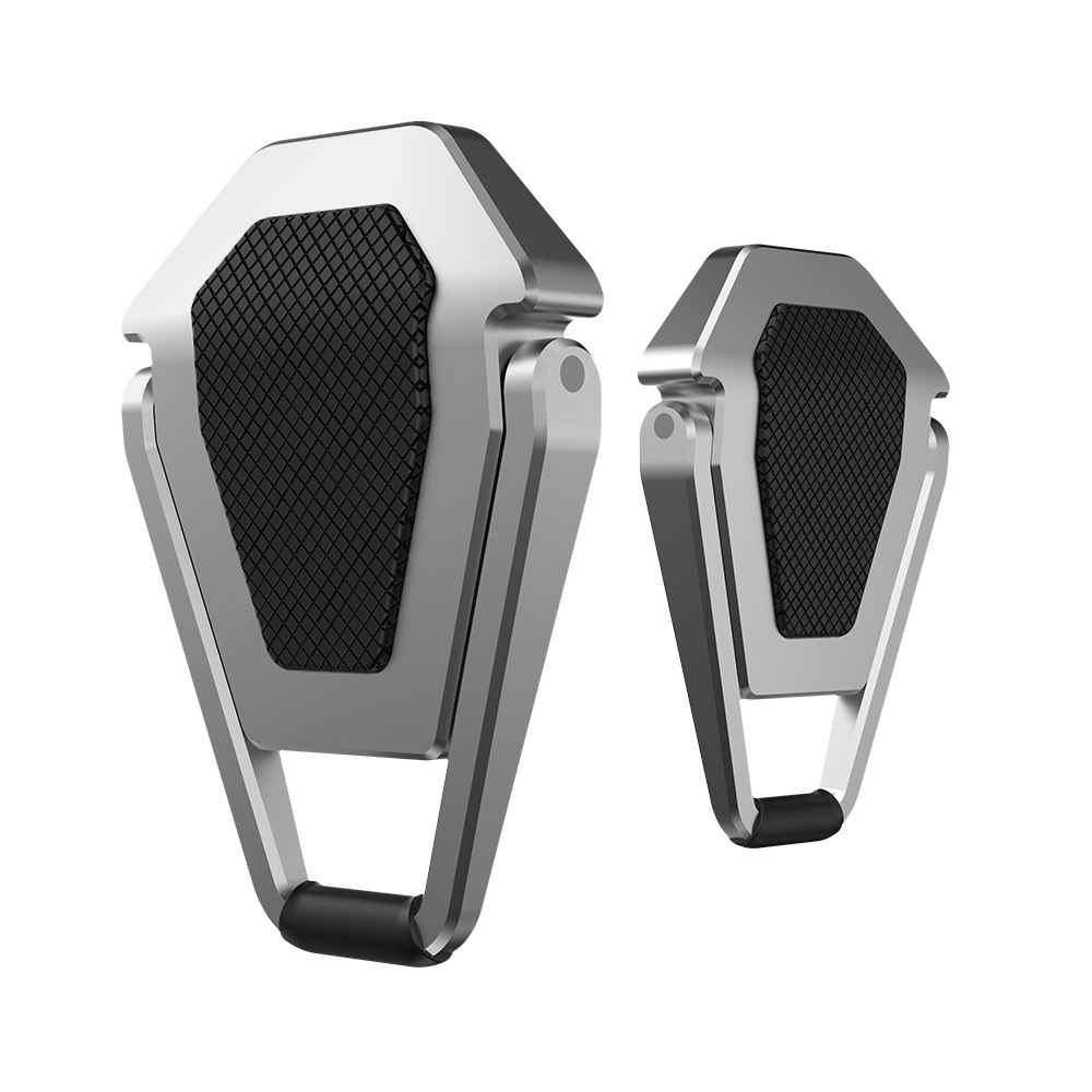 Folding Laptop Feet - Black & Silver Pair